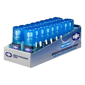 12 X New Medex Mint Freshener Mouth Bad Breath Long Lasting Minty Fresh Compact Pack Handbag Size Instant Refreshing Spray 20ml 1