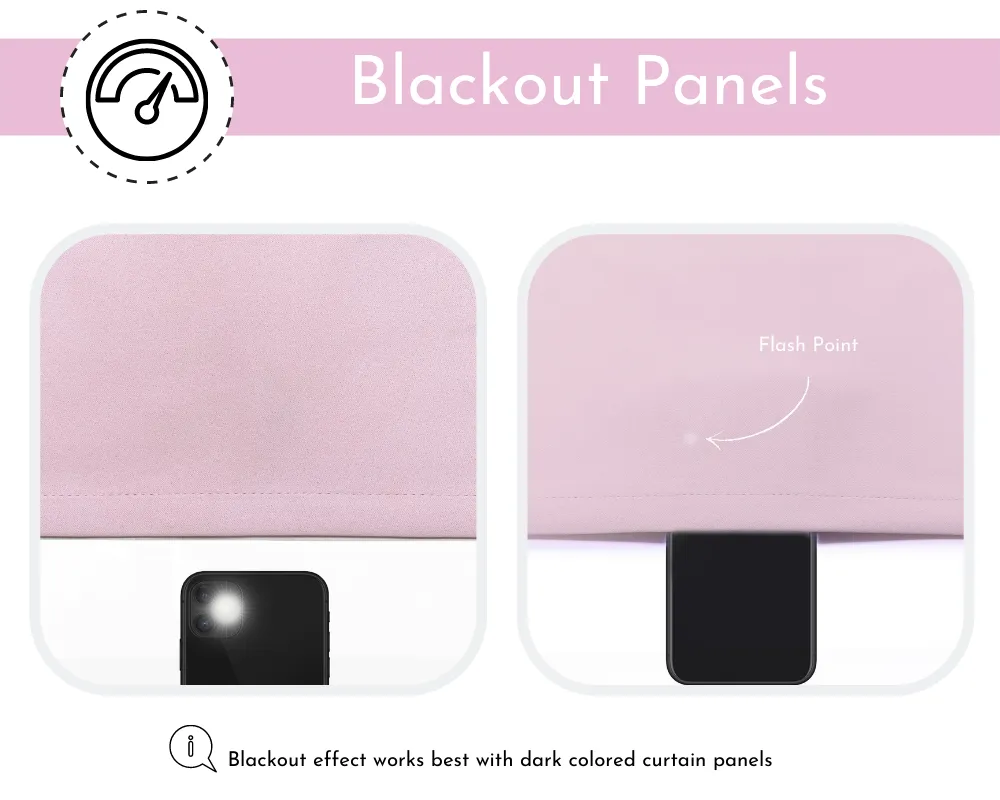 42 X 63 Inch Blackout Polyester Curtains with Rod Pocket Blush - 2 Panels