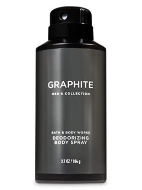 Bath & Body Works Graphite Men's Deodorizing Body Spray, 3.7 Fl Oz Leather 3.7 Ounce (Pack of 1)