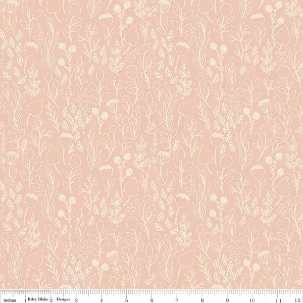 Blush n' Butterscotch by Simple Simon and Company for Riley Blake Designs - Outlines Blush -  C15592-BLUSH - Sold in 1/2 yard increments