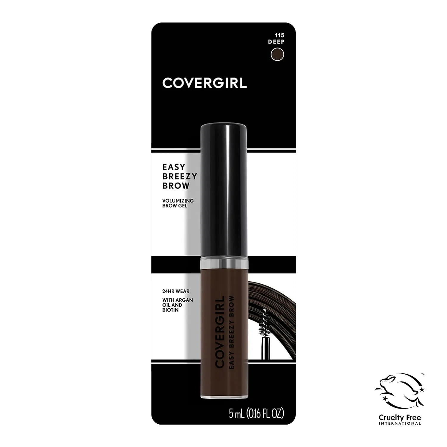 COVERGIRL Easy Breezy Brow Volumizing Gel, Holds Brows for 24 Hours,