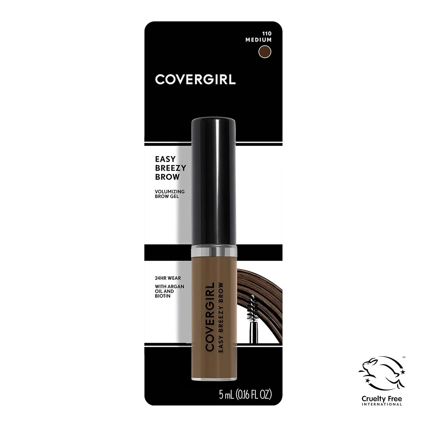 COVERGIRL Easy Breezy Brow Volumizing Gel, Holds Brows for 24 Hours,