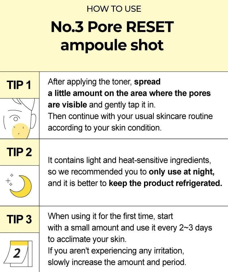 numbuzin No.3 Pore Reset Ampoule Shot 25ml