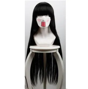 Red school meKo cosplay long Wig - Black