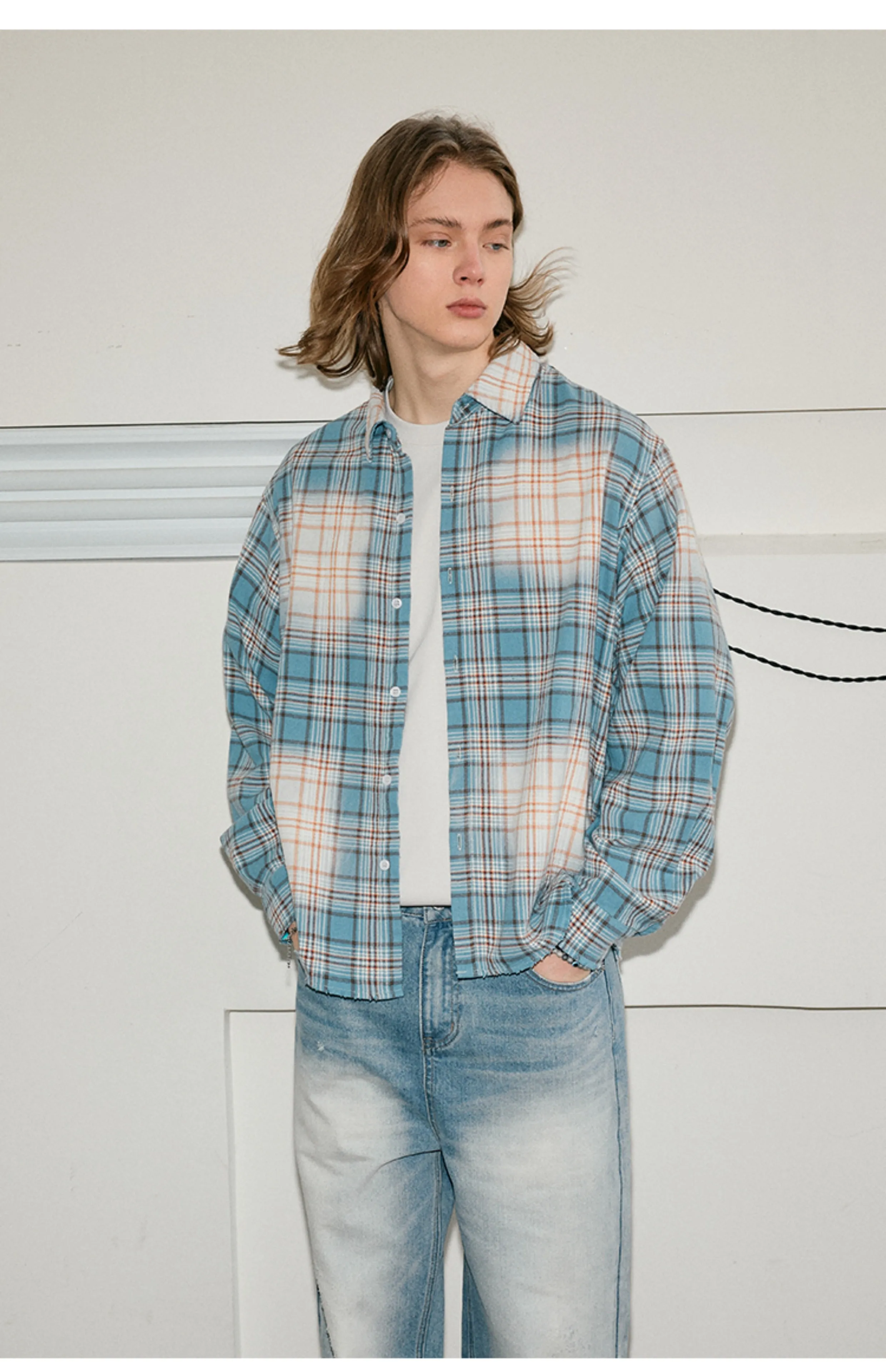 Spray Check Long Sleeve Shirt