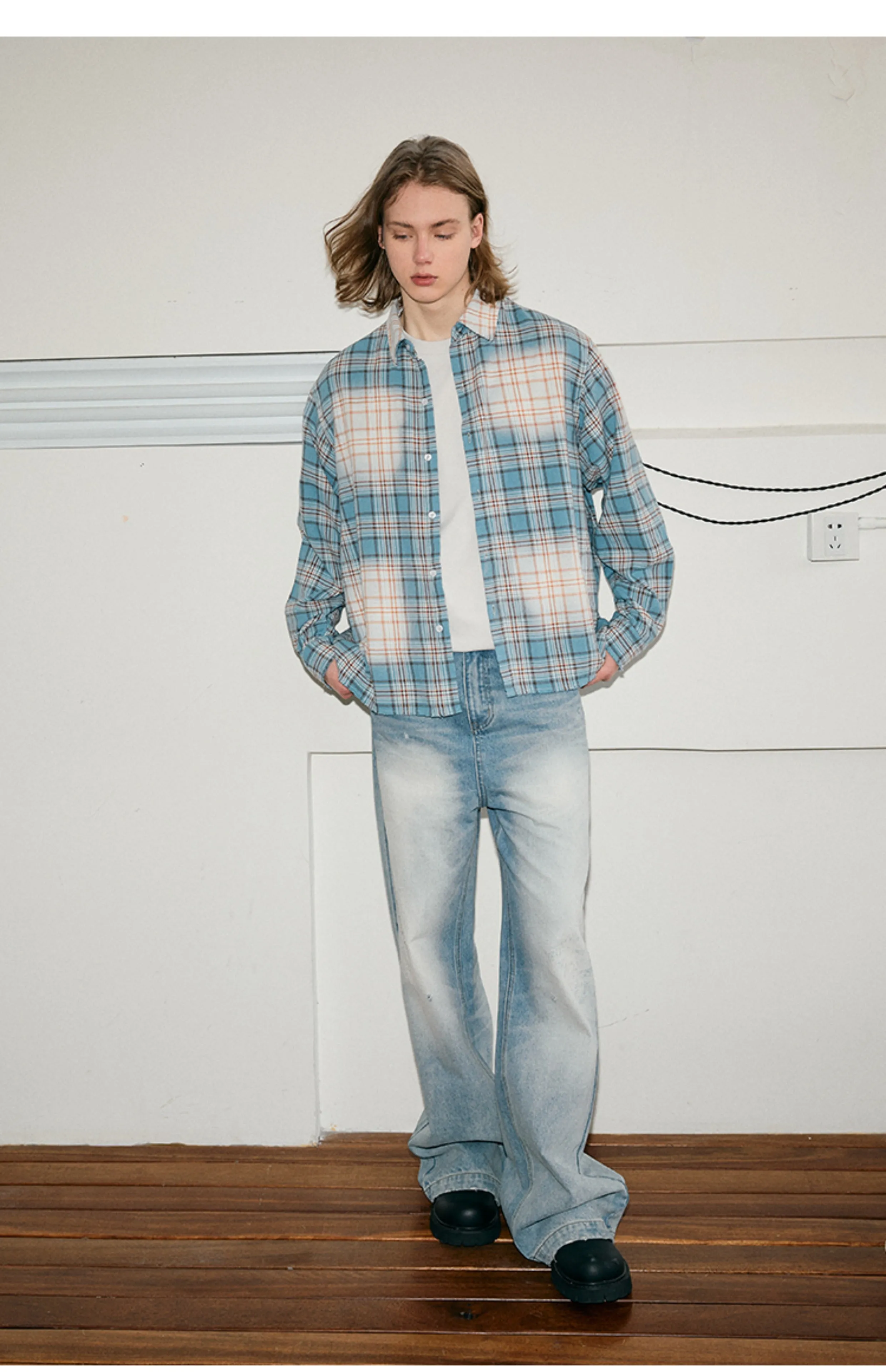 Spray Check Long Sleeve Shirt