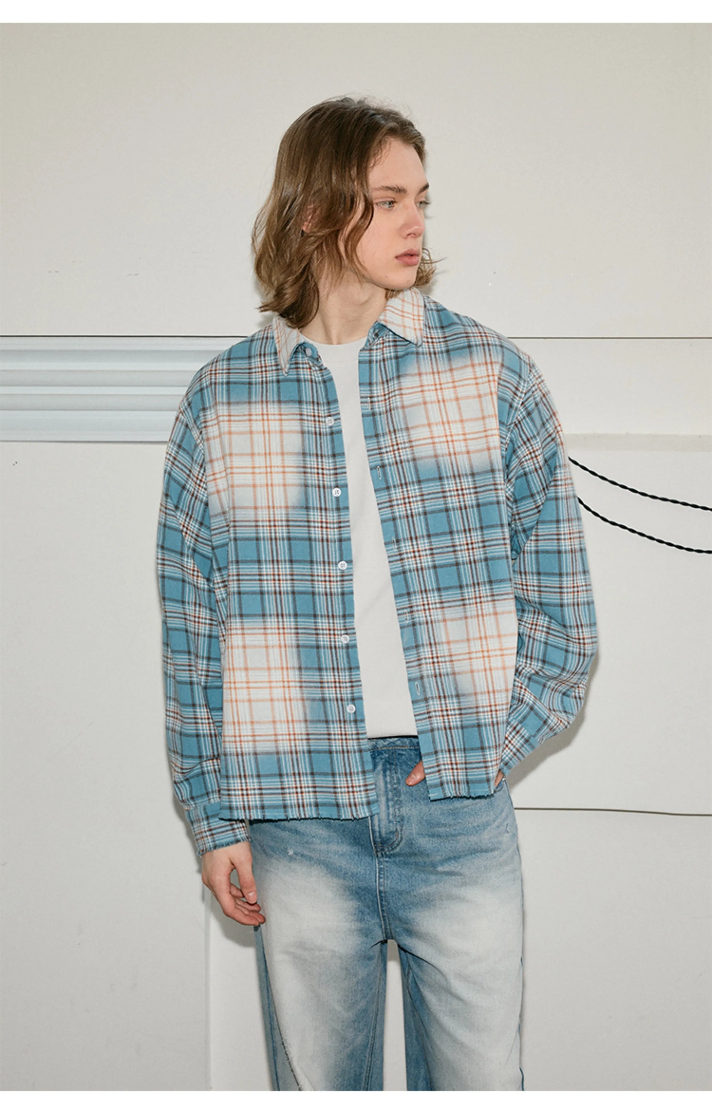 Spray Check Long Sleeve Shirt