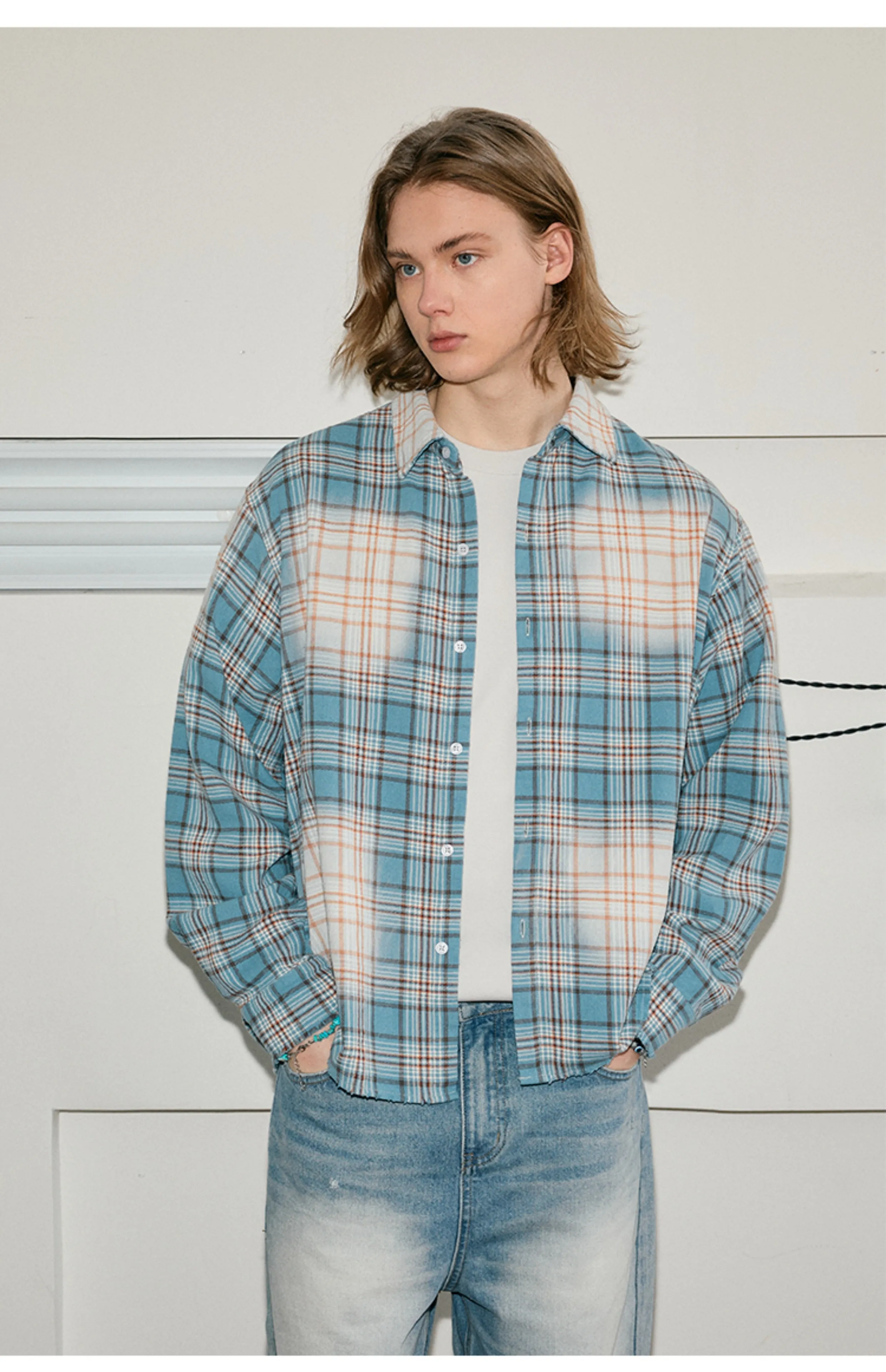 Spray Check Long Sleeve Shirt