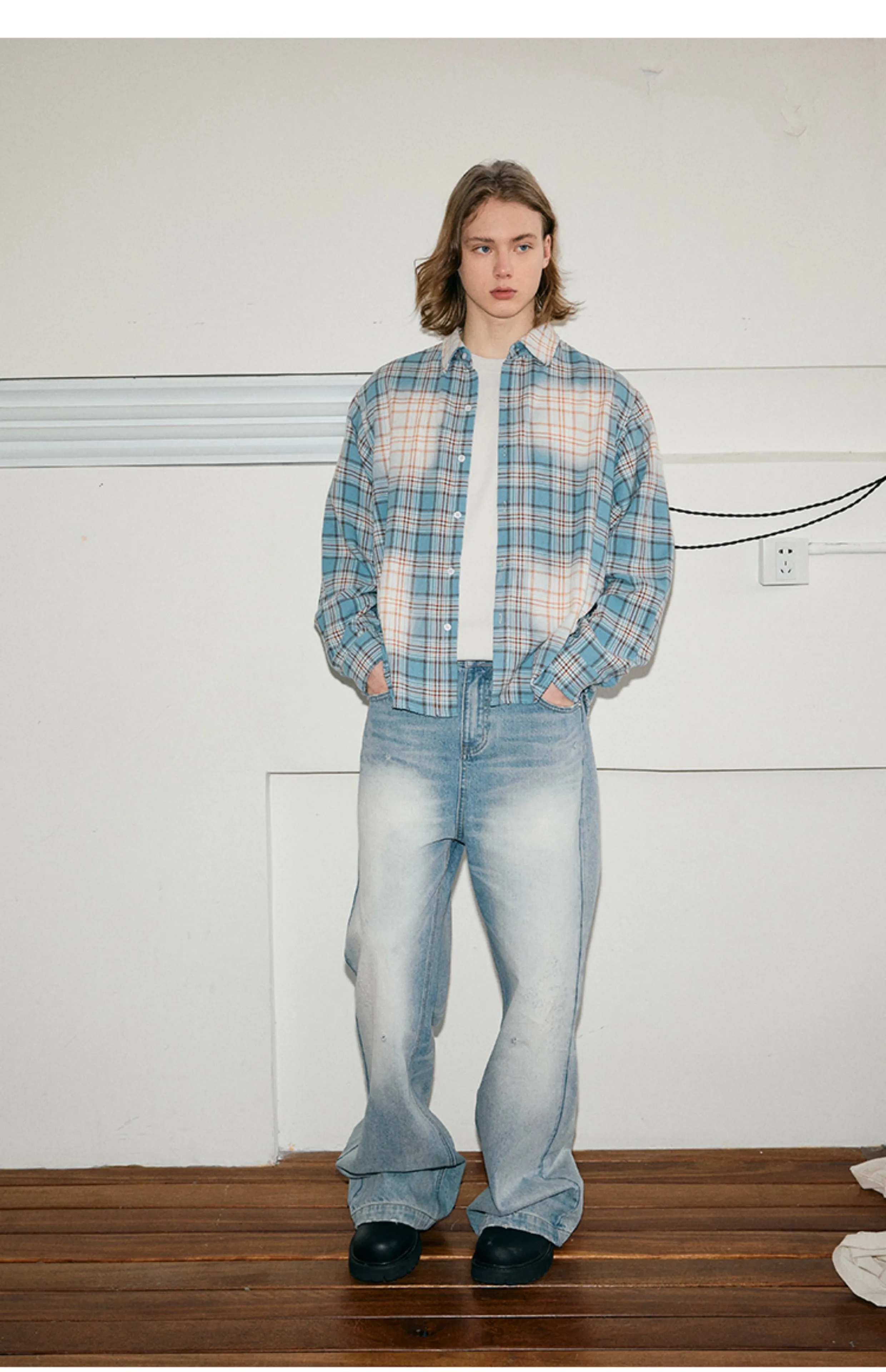 Spray Check Long Sleeve Shirt