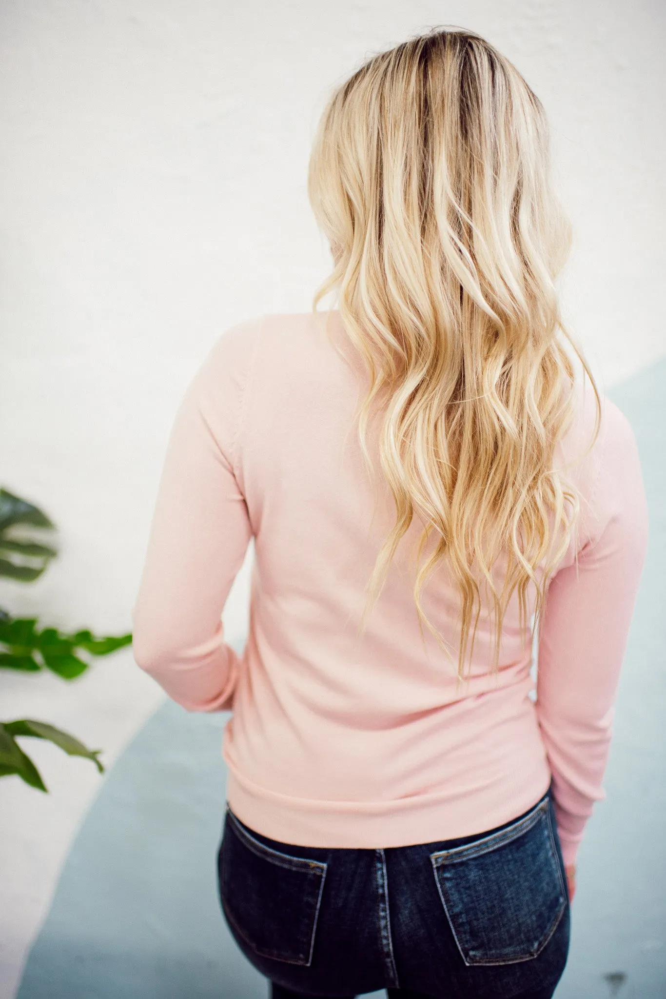 The Leni Soft Knit Sweater (Blush Pink)